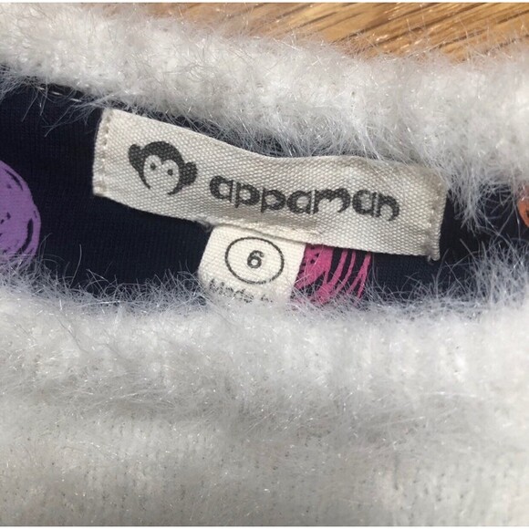 Appaman White Fuzzy Sweater Size 6 - Picture 3 of 6